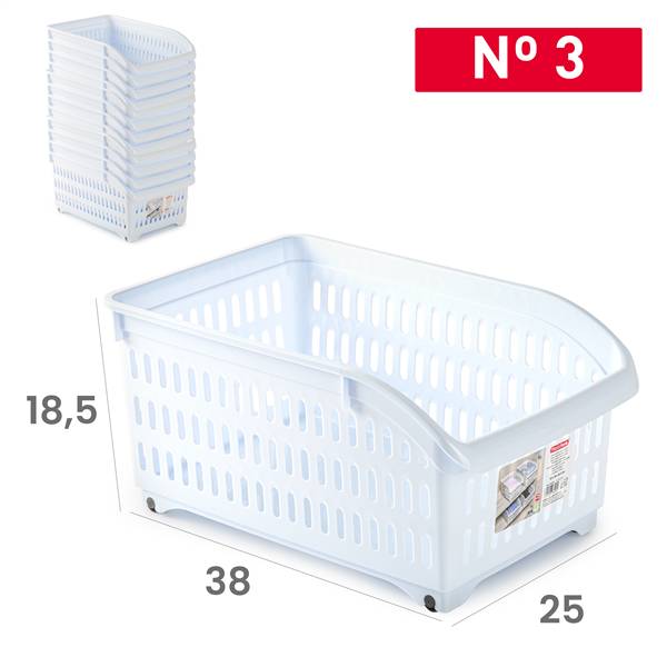 PLASTICFORTE ORGANIZZATORE N°3 BIANCO CON RUOTE