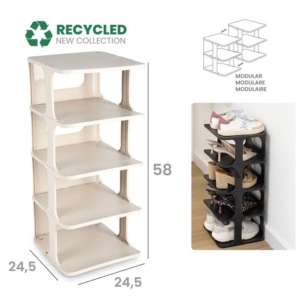 PLASTICFORTE SCARPIERA IMPILABILE 5RIP BEIGE
