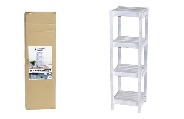 HERSIG SCAFFALE 4 RIPIANI COLOR BIANCO 