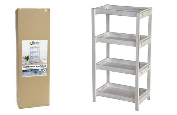 HERSIG SCAFFALI 4 RIPIANI COLOR BIANCO 