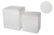 HERSIG SET 2 ARMADI RETTANG C/COP BIANCO 