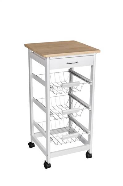 HERSIG CARRELLO DA CUCINA BIANCA 