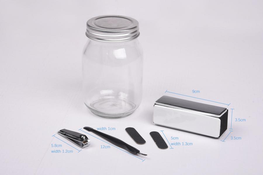 ITEM SET 7 CRISTALLO INOX 8,5X8,5X13