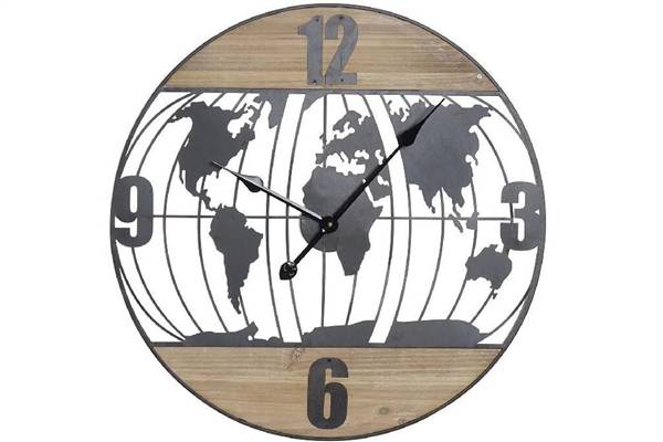 ITEM OROLOGIO PARETE FERRO 60X2X60 MAPPA 
