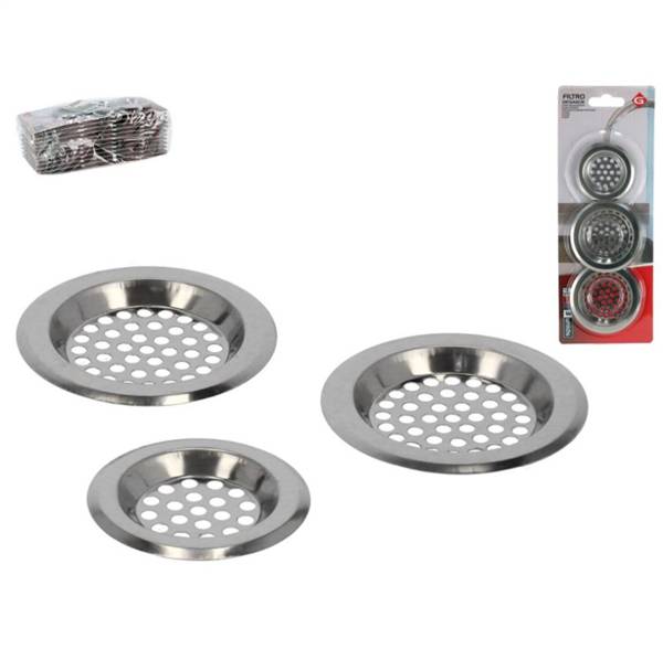 GERI SET FILTRO SCOLO ACCIAIO 3PZ 