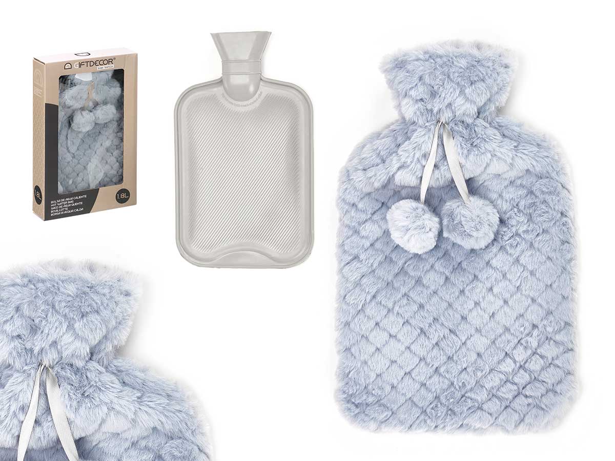 ARTE REGAL BORSA ACQUA CALDA 1,8LT GRIGI FODERA PELO GRIGIO