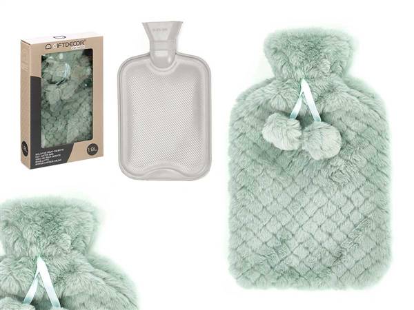 ARTE REGAL BORSA ACQUA CALDA 1,8LT VERDE FODERA PELO VERDE