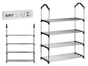 ARTE REGAL SCARPIERA 4 PIANI 4 BARRE RIPIANI NERI CM.26X76X58