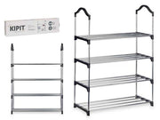 ARTE REGAL SCARPIERA 4 PIANI 4 BARRE RIPIANI NERI CM.26X76X58