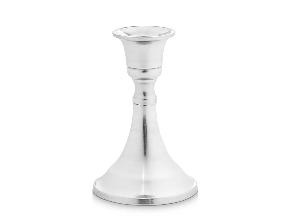 ARTE REGAL PORTACANDELA 12CM ARGENTATO