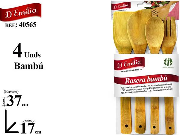 DEMILIA CUCCHIAIO CUCINA BAMBU 4PZ 