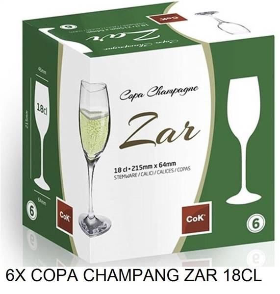 COK CALICI ZAR CHAMPAGNE 18CL 6PZ 