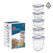 COK SET 5 CONTENITORI ERMETICI 2X0,8+2X1+2L