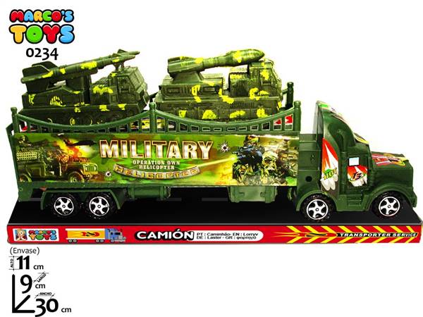 MARCO'S TOYS CAMION TRASPORTATORE MILITA 