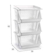 PLASTICFORTE SCAFFALI BIANCHI 62X32X39 CM