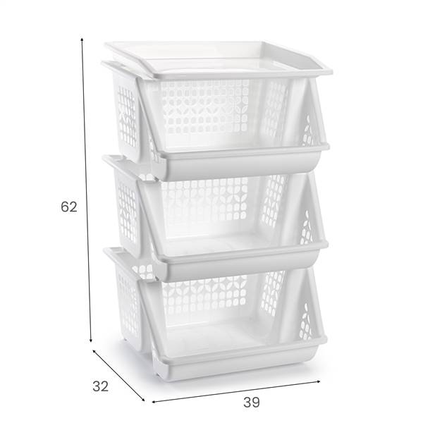 PLASTICFORTE SCAFFALI BIANCHI 62X32X39 CM