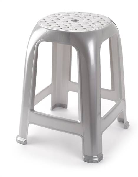 PLASTICFORTE SGABELLO ARGENTO 