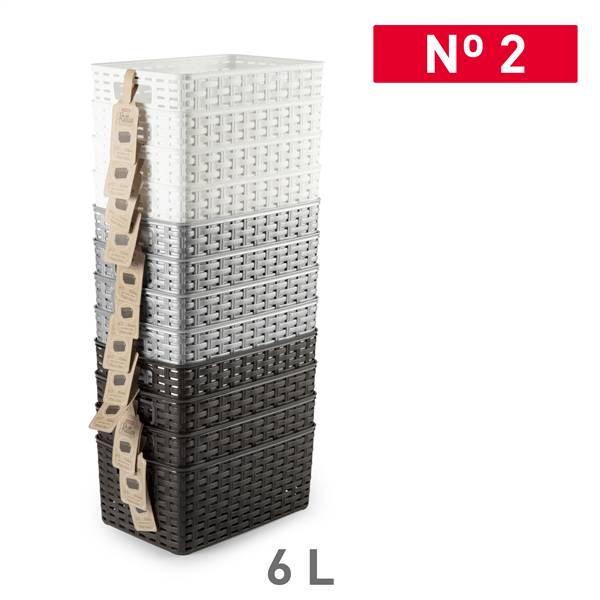 PLASTICFORTE CESTA RATTAN 6L 29X19,5 CM. 