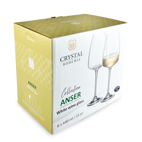 Bohemia Calici Anser 6pz Vino Bianco - Infinity Home Store