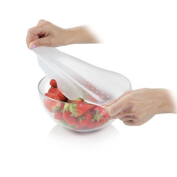 TESCOMA COPERCHI 2PZ 17 E 23 CM. SILICONE FLESSIBILI