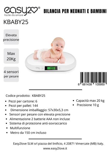 SLM BILANCIA NEONATI E BAMBINI KBABY25 
