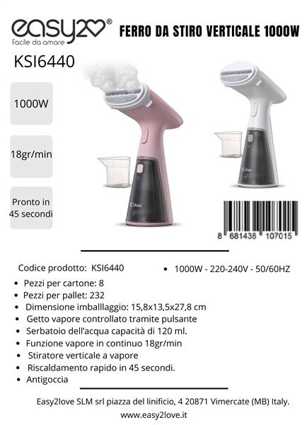 SLM STIRATORE VERTICALE 1000W KSI6440 