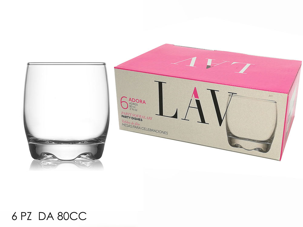 GT BICCHIERI ADORA 6PZ 80CC