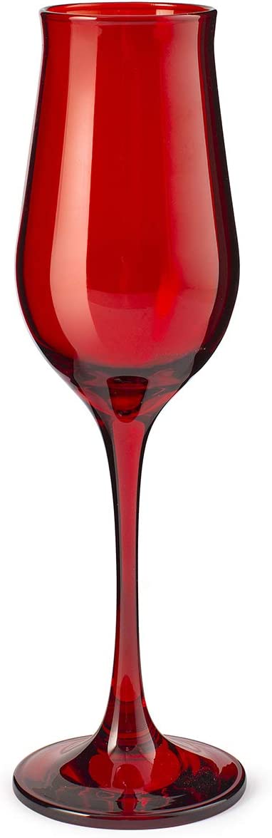 PASABAHCE CALICI FLUTE 6PZ ROSSI WAVY