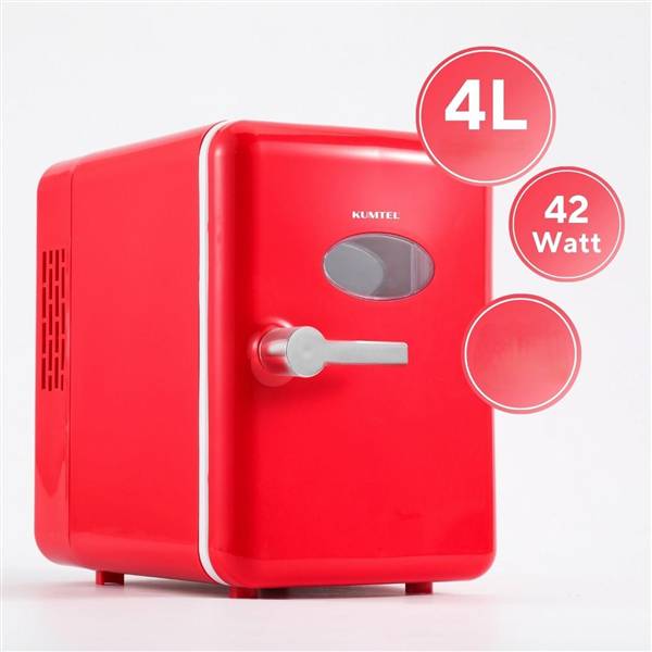KUMTEL MINIFRIGO 4LT ROSSO 42 WATT 