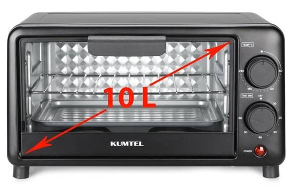 KUMTEL FORNO ELETTRICO 10LT 800W 