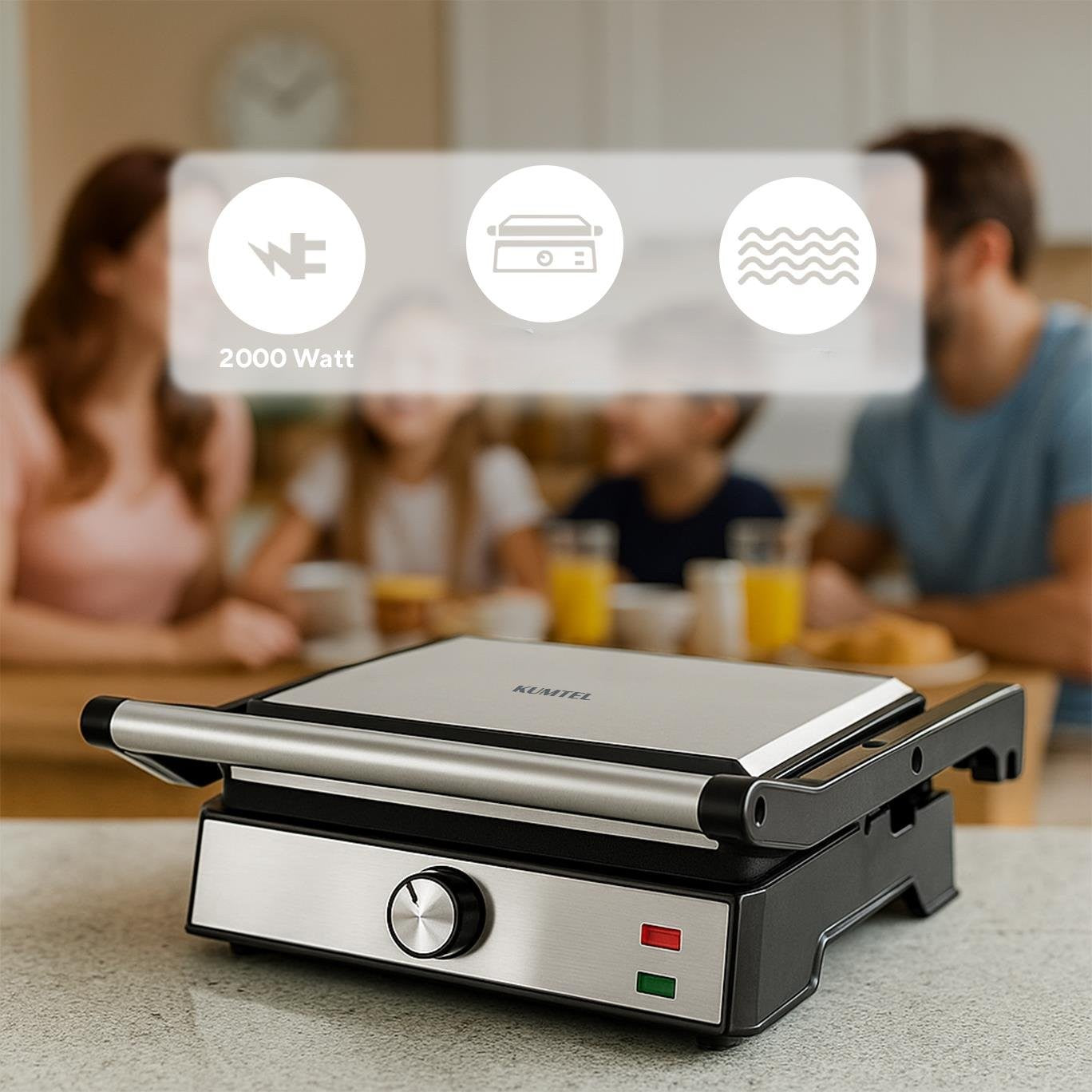KUMTEL PIASTRA GRILL 2000W