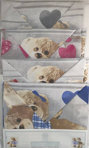 TR COPPIA LENZUOLA 1,5P BEAR 
