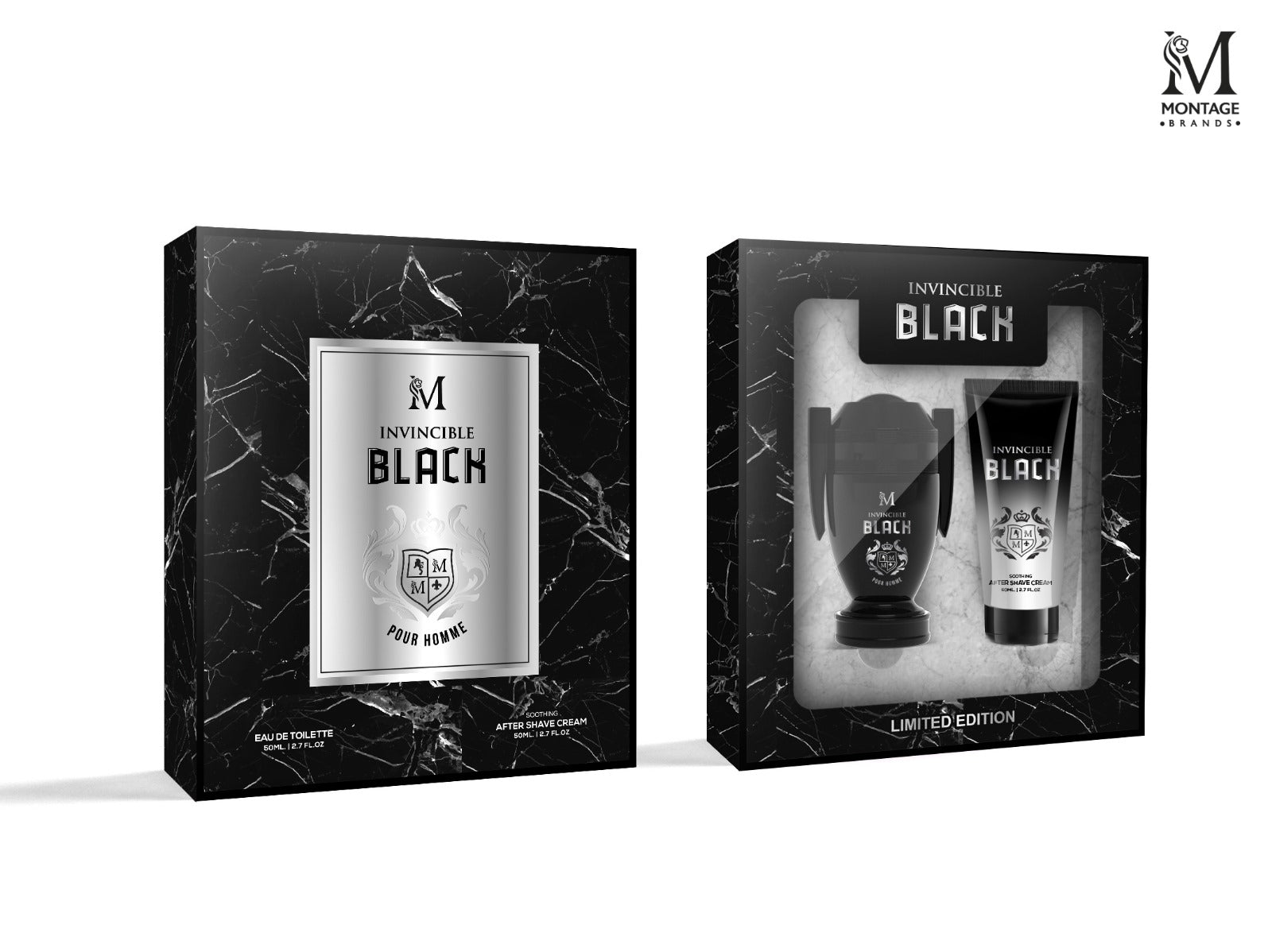 GIOMA GIFT SET MONTAGE 2PZ INVINCIBLE BLACK POUR HOMME