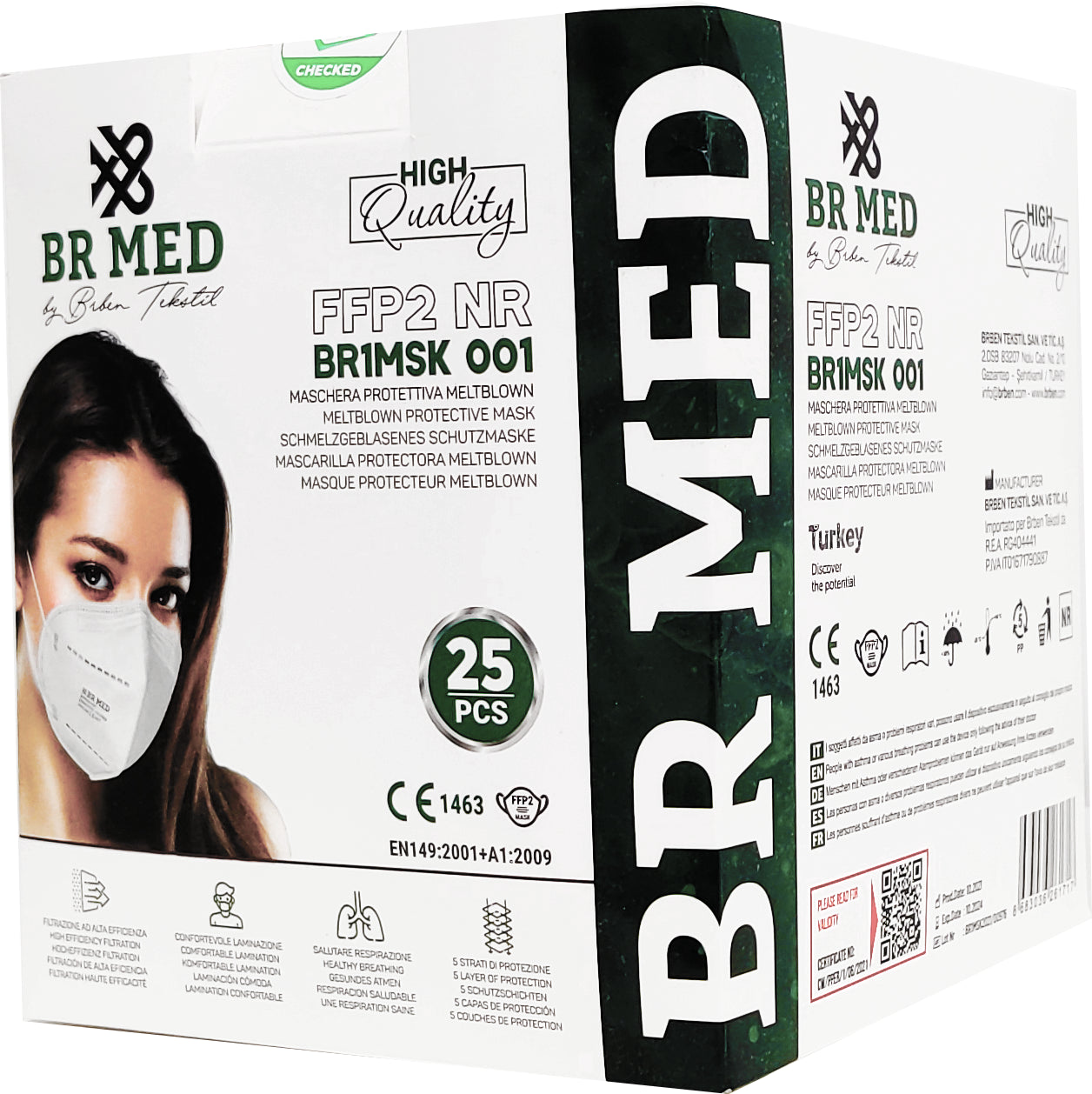 ITAL MASCHERINA FFP2 BIANCA 25PZ