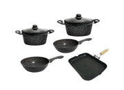 BAVARIA BATTERIA 7PZ NERA INDUZIONE ADATTA SU TUTTI PIANI DI COTTURA