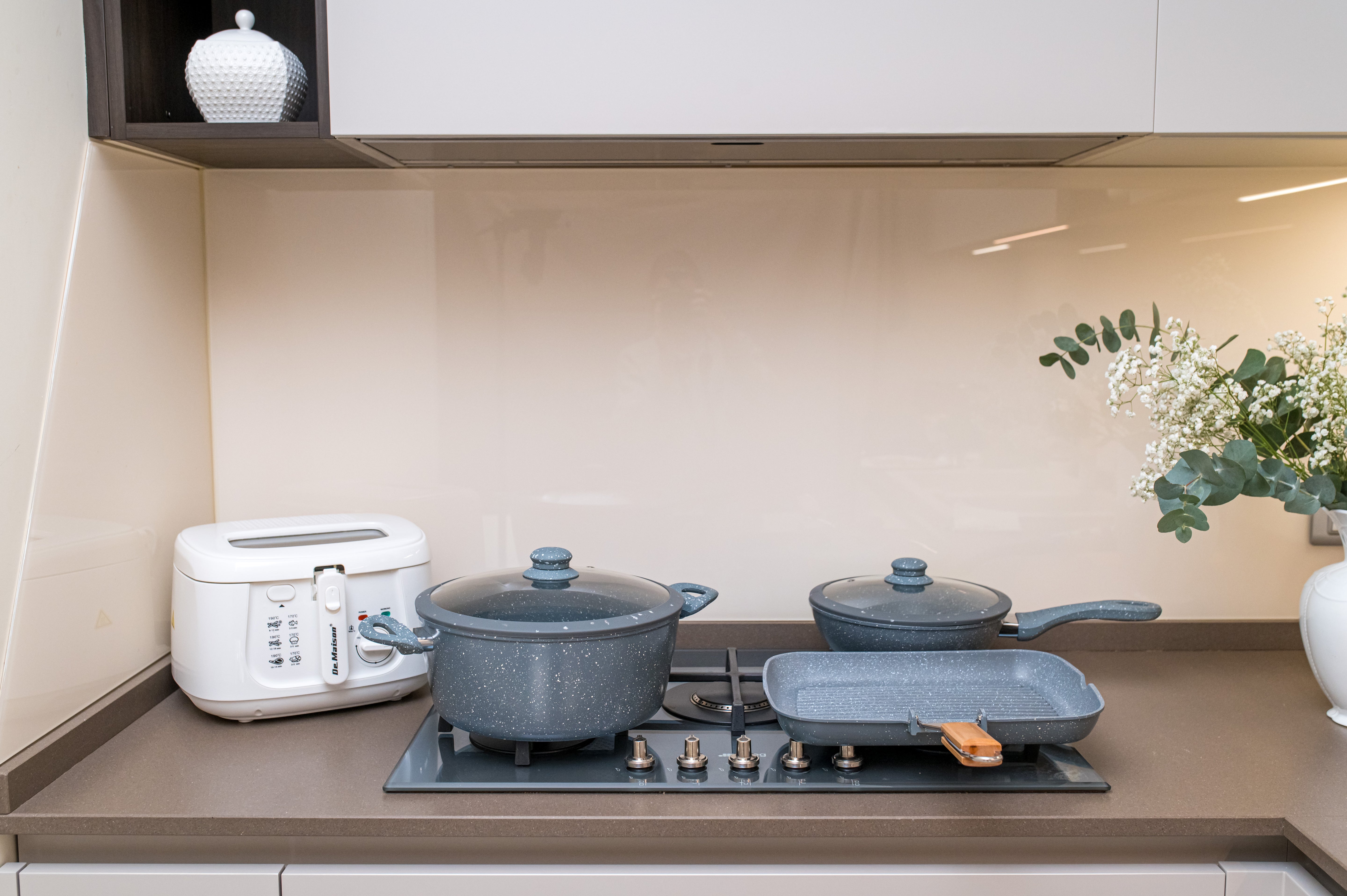 BAVARIA BATTERIA 7PZ GRIGIA INDUZIONE ADATTA SU TUTTI PIANI DI COTTURA