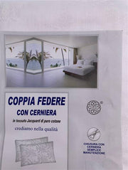 TR COPPIE FEDERE DAMASCO IN TESSUTO JACQ UARD