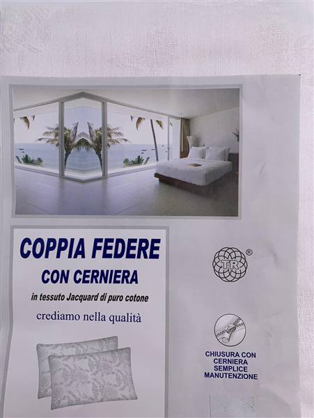 TR COPPIE FEDERE DAMASCO IN TESSUTO JACQ UARD