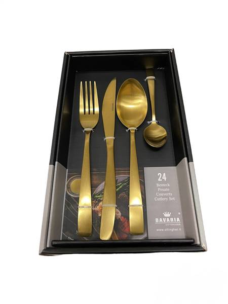 BAVARIA SET POSATE 24PZ ORO ART.BC2018G 