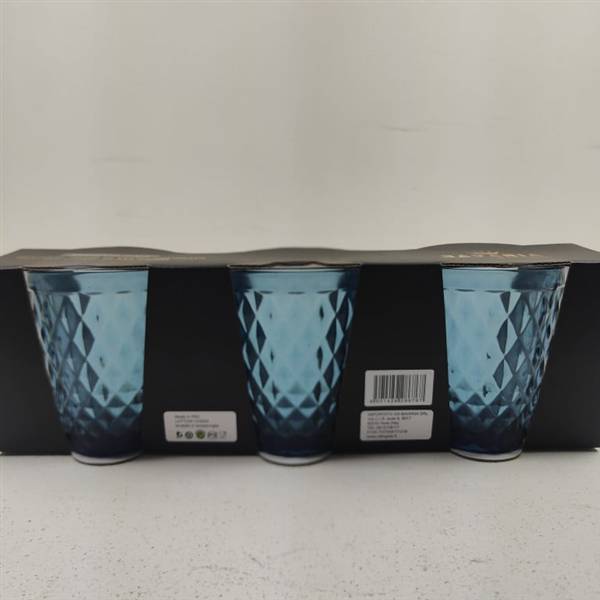 BAVARIA BICCHIERE ACQUA 3PZ BLU MODELLO SORRENTO