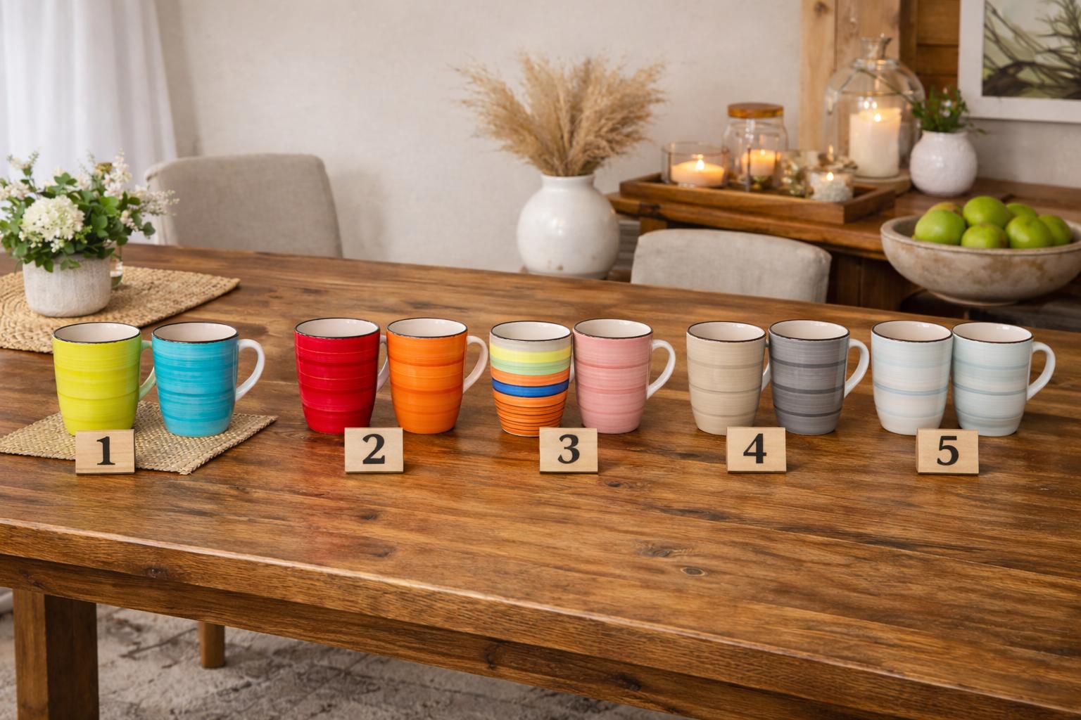 BAVARIA TAZZA IN GRESS DIPINTA A MANO