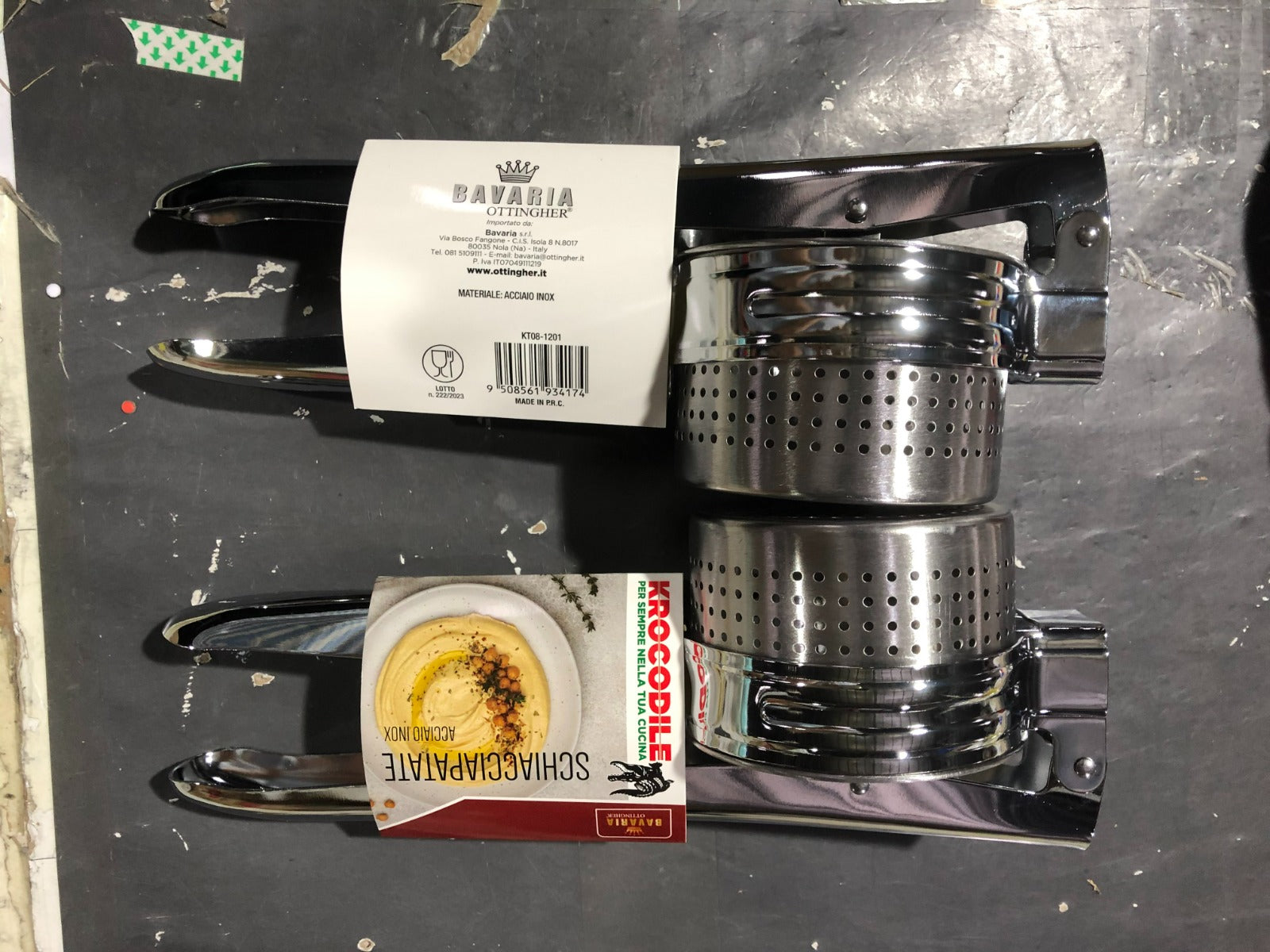 KROCODRILE SCHIACCIAPATATE INOX