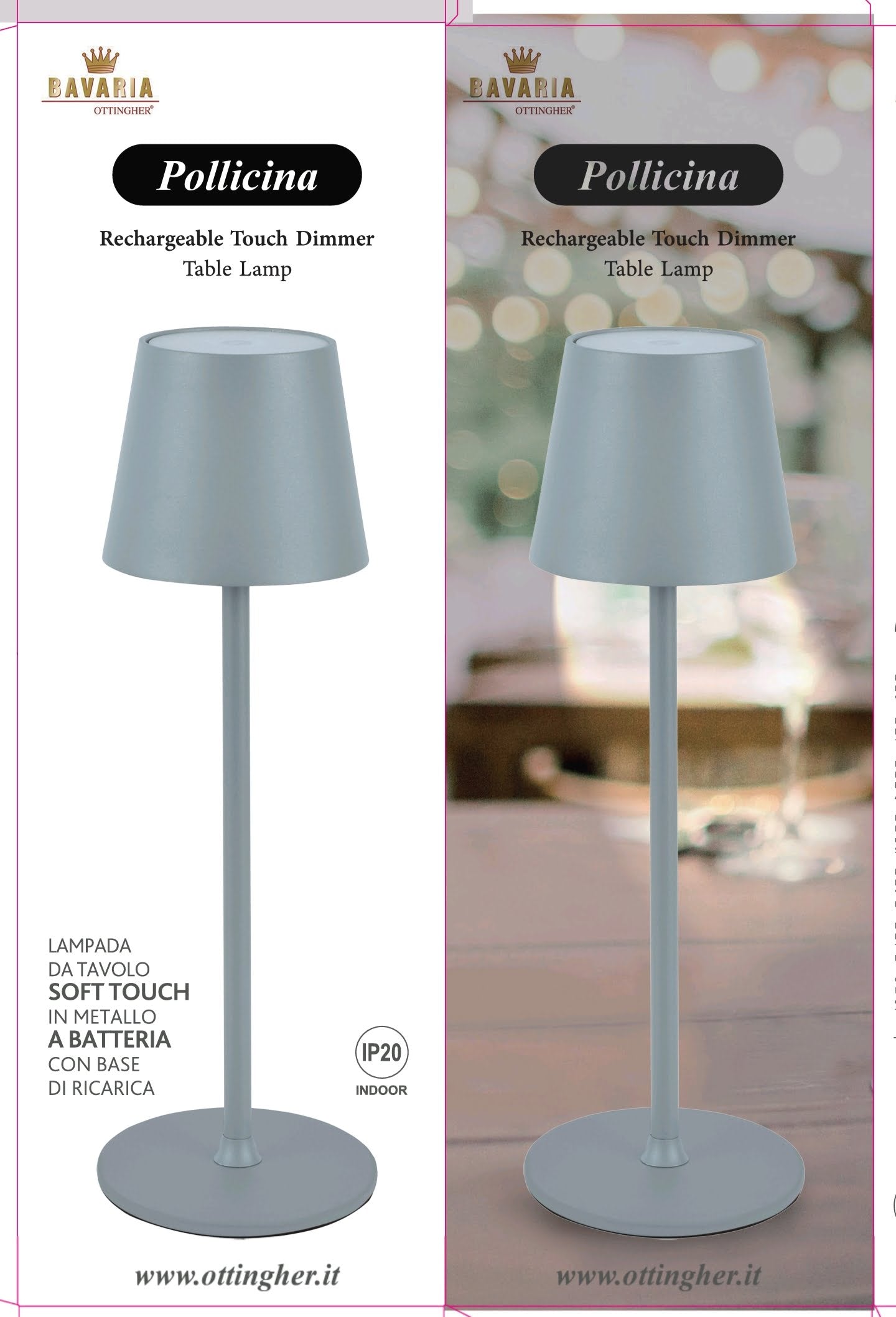 BAVARIA LAMPADA LED SILVER POLLICINA