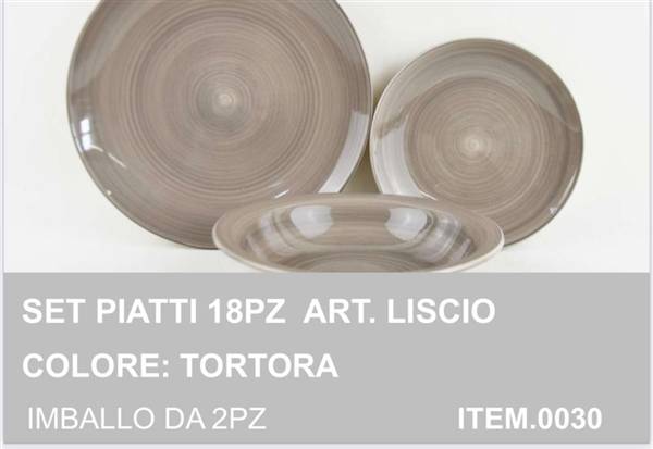 BAVARIA SET PIATTI 18PZ TORTORA WHP-1 