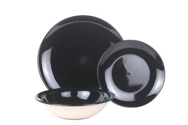 BAVARIA SET PIATTI 18PZ NERO WHP-1 
