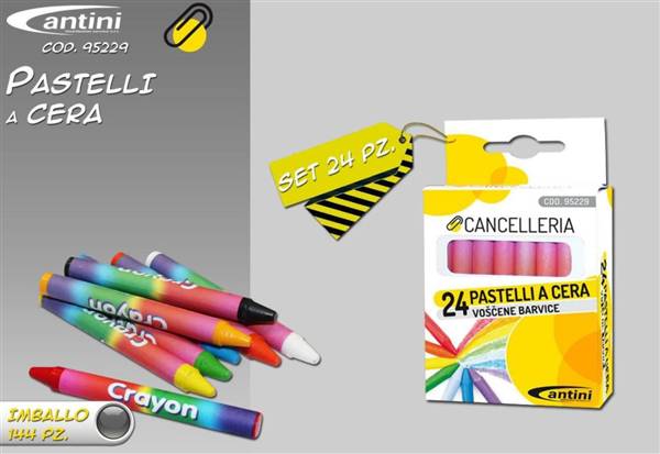 CANTINI PASTELLI CERA 24PZ. 