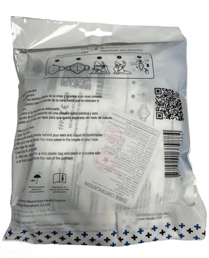 MUNDOSALUD MASCHERINA FFP2 BIANCA 10PZ