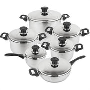BAVARIA BATTERIA DI PENTOLE 12PZ P/CIECO 