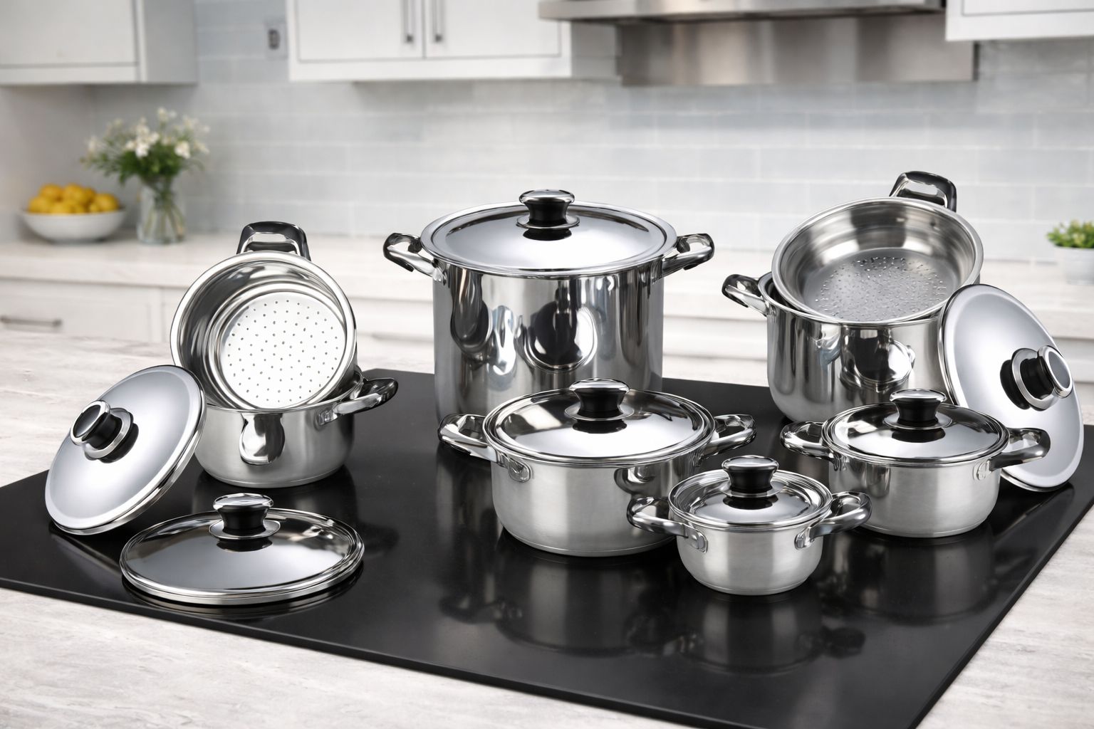 HOME BAVARIA BATTERIA ACCIAIO 18PZ