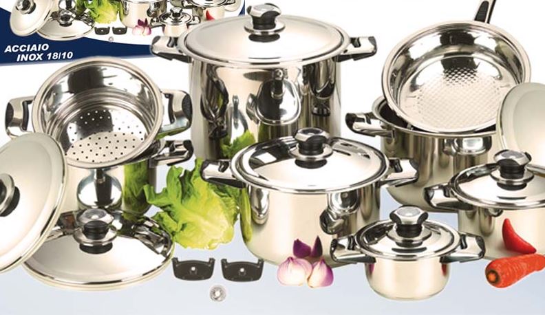 HOME BAVARIA BATTERIA ACCIAIO 18PZ